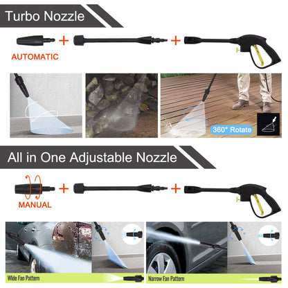 Pressure Washers, 1650W 135Bar 420L/H Electric Jet Washers Pressure Washers with Patio Cleaner, Power Washer with Adjustable Spray Nozzle, Pressure Washer for Patio Car Garden Yard Fences Driveways