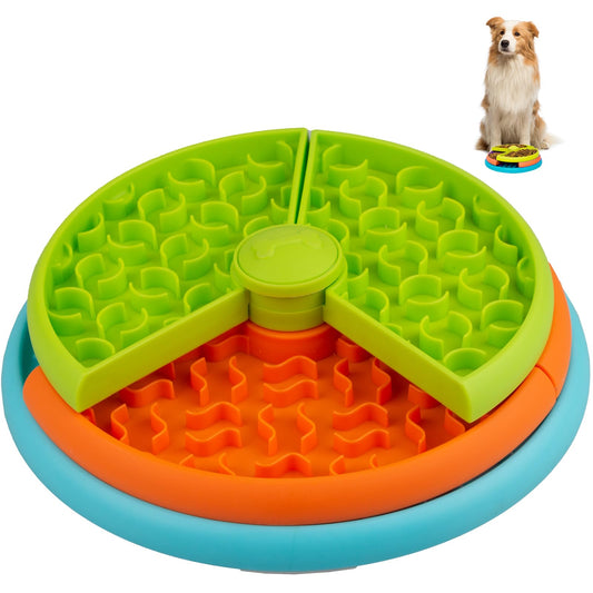 Slow Feeder Dog Bowl 3 Levels, Reduces Boredom and Anxiety, Non-Slip Interactive Puzzle Feeder, Suitable for Small/Medium/Larger Dogs