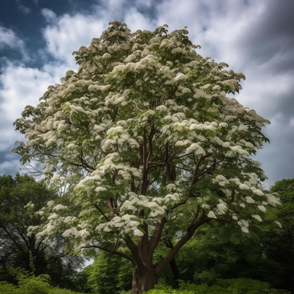 Northern Catalpa Tree - 6-12" Tall Live Plant - Quart Pot - Ornamental Flowering Shade Tree - Catalpa speciosa