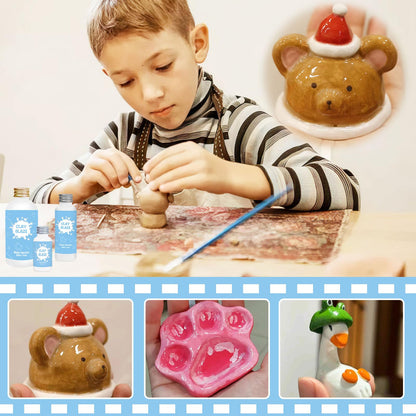 100ml Air Dry Clay Glaze, Air Dry Clay Varnish Can Not Only Used to Prevent Clay Cracking, Scratches, and Wear, It Can Also Having a Gloss Glaze Effect (Gloss)