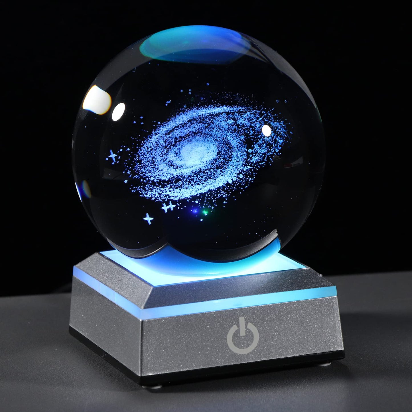 Qianwei 3D Galaxy Crystal Ball Space Astronomy Science Gift Room Decor Lamp
