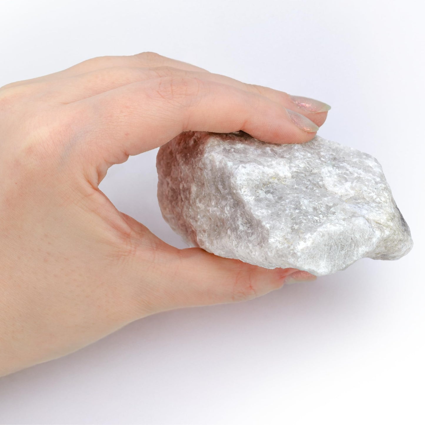 Eisco - Raw Coarse Marble Metamorphic Rock Specimen 3" Hand Sample Labeled for Geology Classroom Identification and Acid Reaction Demonstration