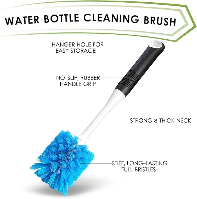 Dish Brush Set of 3 with Water Bottle Brush, Dish Scrub Brush and Scrubber Brush