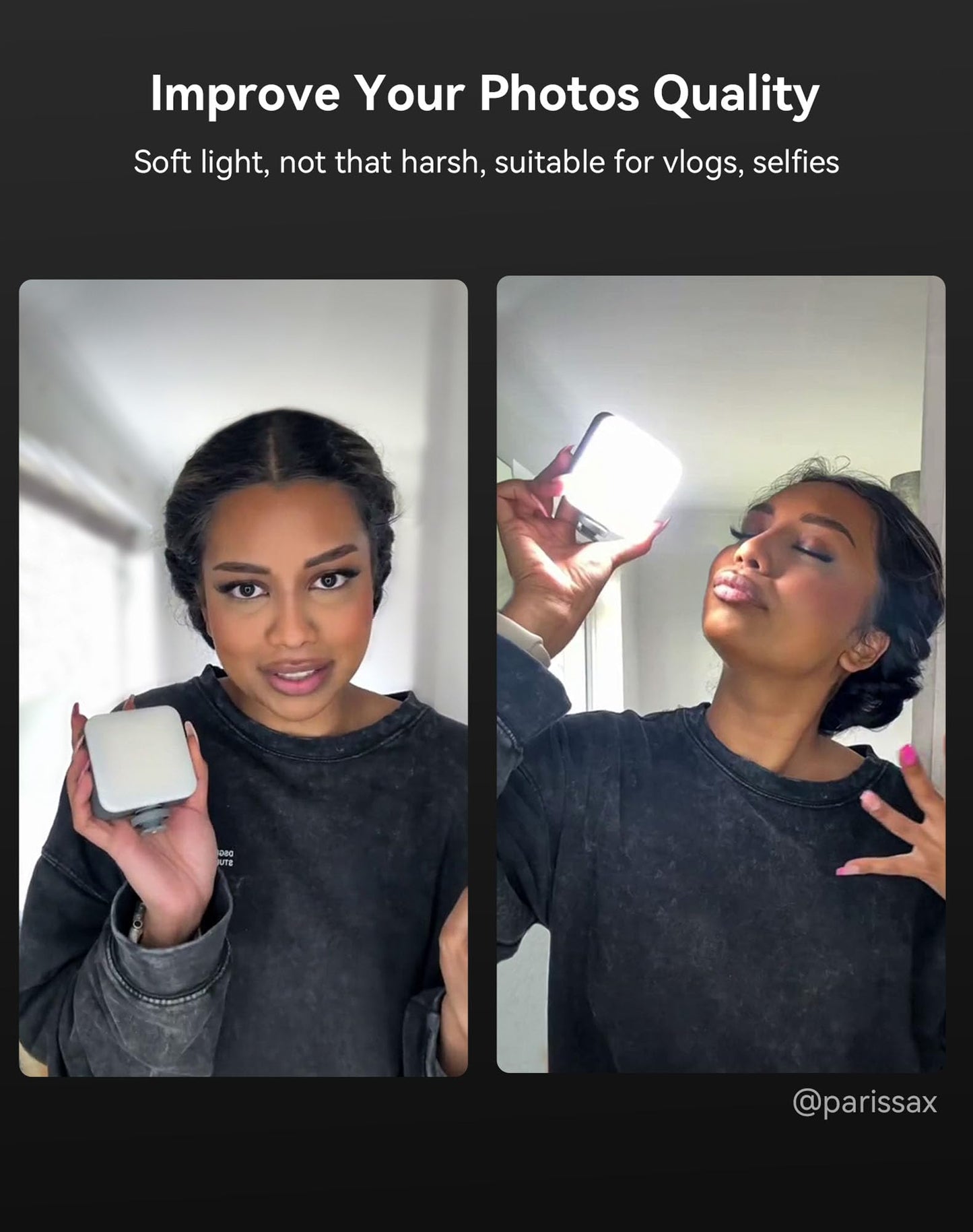 SmallRig P96 LED Video Light, Portable Camera Lights, 96 LED Beads for Photography Video Lighting, Rechargeable 2200mAh CRI 95+ 2700-6500K w 3 Cold Shoe