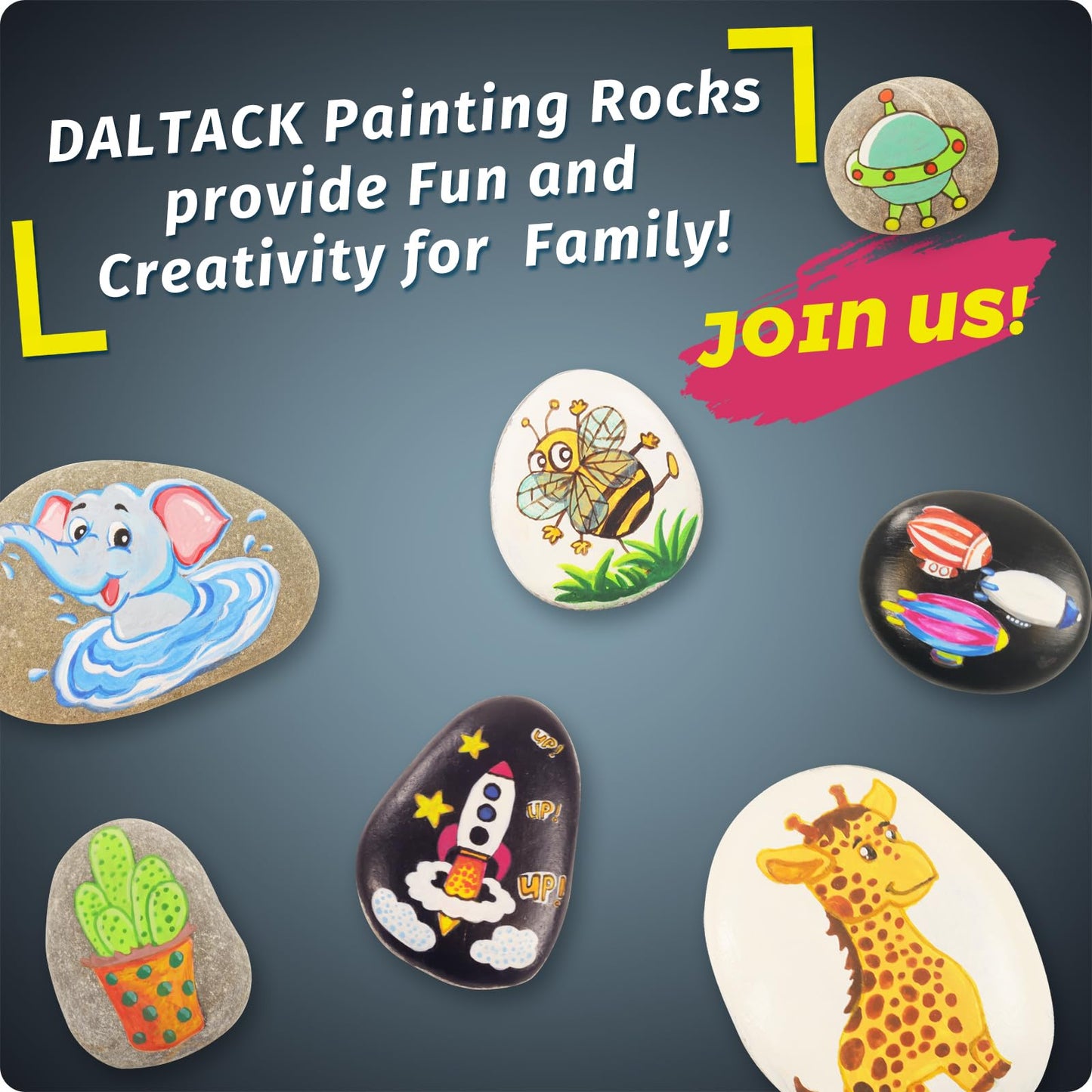 DALTACK 30 Pcs Large Rocks for Painting, Natural Flat River Rocks, 2-3 Inch Smooth Stones for DIY Crafts, Kindness Rocks, Home Decor and Handmade Gifts