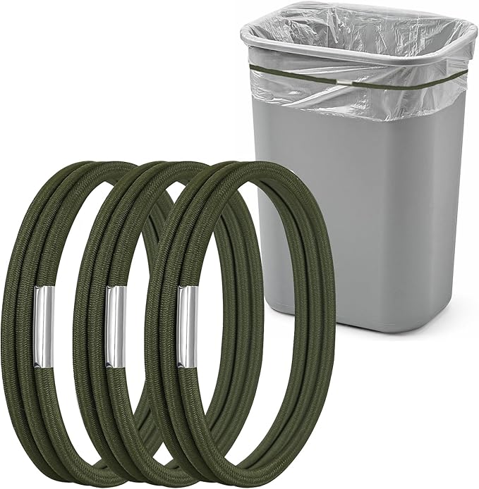Trash can bag holder bands, trash can rubber bands set of 3, High elastic