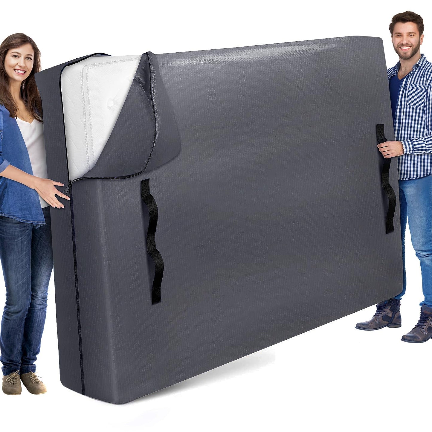 StorageRight Mattress Bags for Moving, Queen Size - Extra Thick Mattress Cover for Moving with Handles and Zipper, Heavy Duty Queen Mattress Bags for Storage, Reusable Mattress Storage Bag, Moving Bag