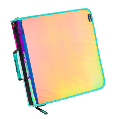 Case-it Iridescent Go Tab Zipper, 2" O-Ring with Removeable 5-Color tabbes, Expanding File Folder and Shoulder Strap and Handle, PS-440-VC-C, Pack of 6