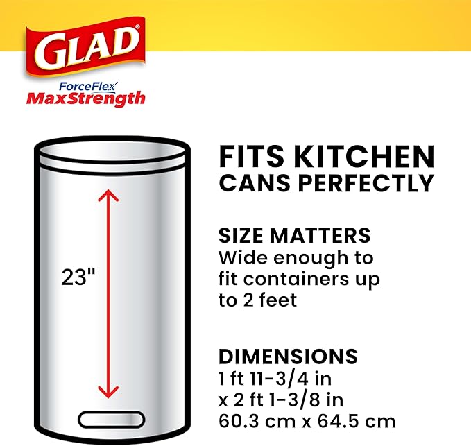 Glad Tall Kitchen Trash Bags 13 Gallon, MaxStrength Beachside Breeze Garbage