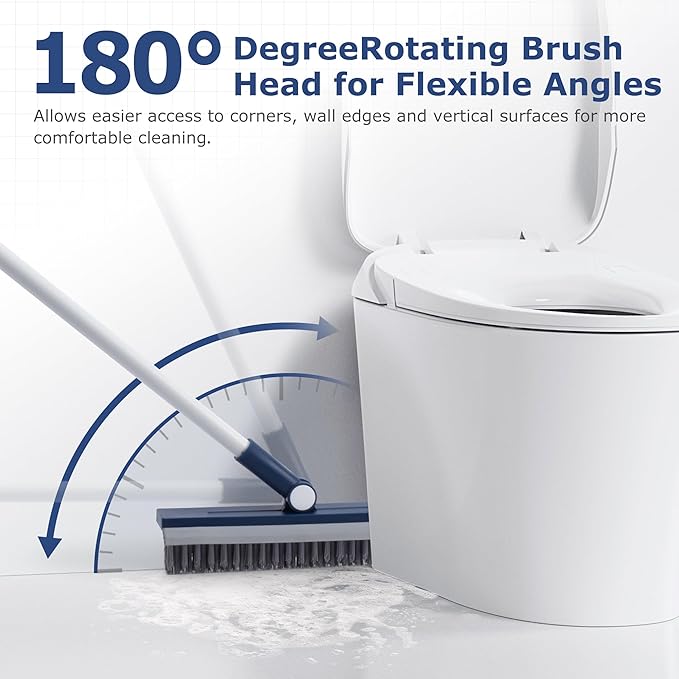 Grout Brush with Long Handle, Grout Cleaner Brush