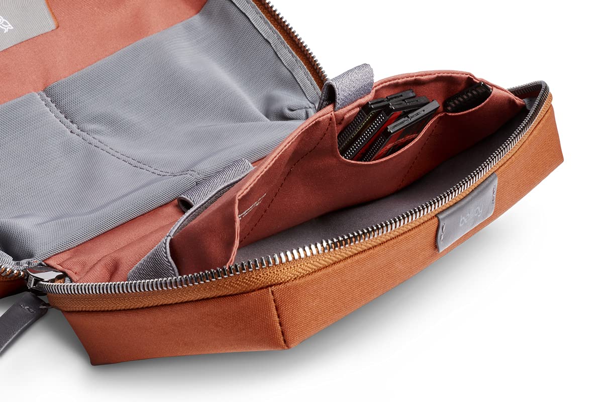 Bellroy Tech Kit (Tech Accessories Organizer Pouch, Zipper Closure, Stores Power Bank, Phone Charger, Cables & More) (Bronze)
