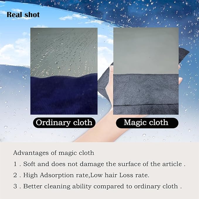 5pcs 9×7 Inches Real Magic Cloth Thickened Magic Cleaning Cloth Microfiber