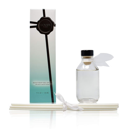 LOVSPA Reed Diffuser Set, Smoked Vanilla Scented Oil Diffuser with Sticks, Home Fragrance Accessories for Bathroom Shelf Decor, Aroma Diffusers for Home or Office Fall Decor, USA Made