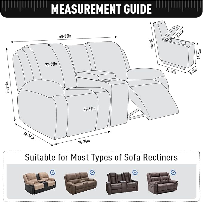 TAOCOCO Loveseat Recliner Cover