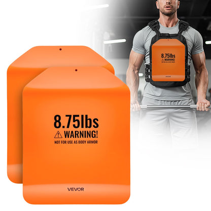 VEVOR Curved Weight Vest Plates, 8.75 LB Pairs, Premium Steel Tactical Weighted Plates for Vest, Ergonomic Design, for Strength Endurance Training, Running, Jogging, Fitness, Heavy Workouts