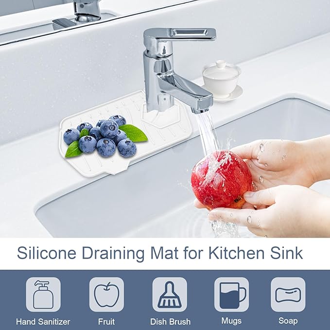 Sink Drain Mat - Unilateral Faucet Guard