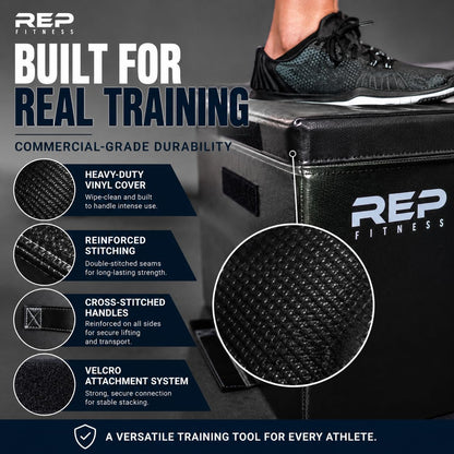 Rep Foam Soft Plyo Box for Plyometric Exercises and Conditioning - 4 inch Height