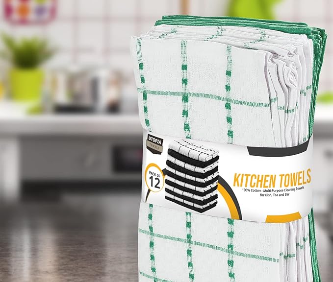 Utopia Towels - Kitchen Towels 12 Pack, 15 x 25 Inches, 100% Ring Spun Cotton