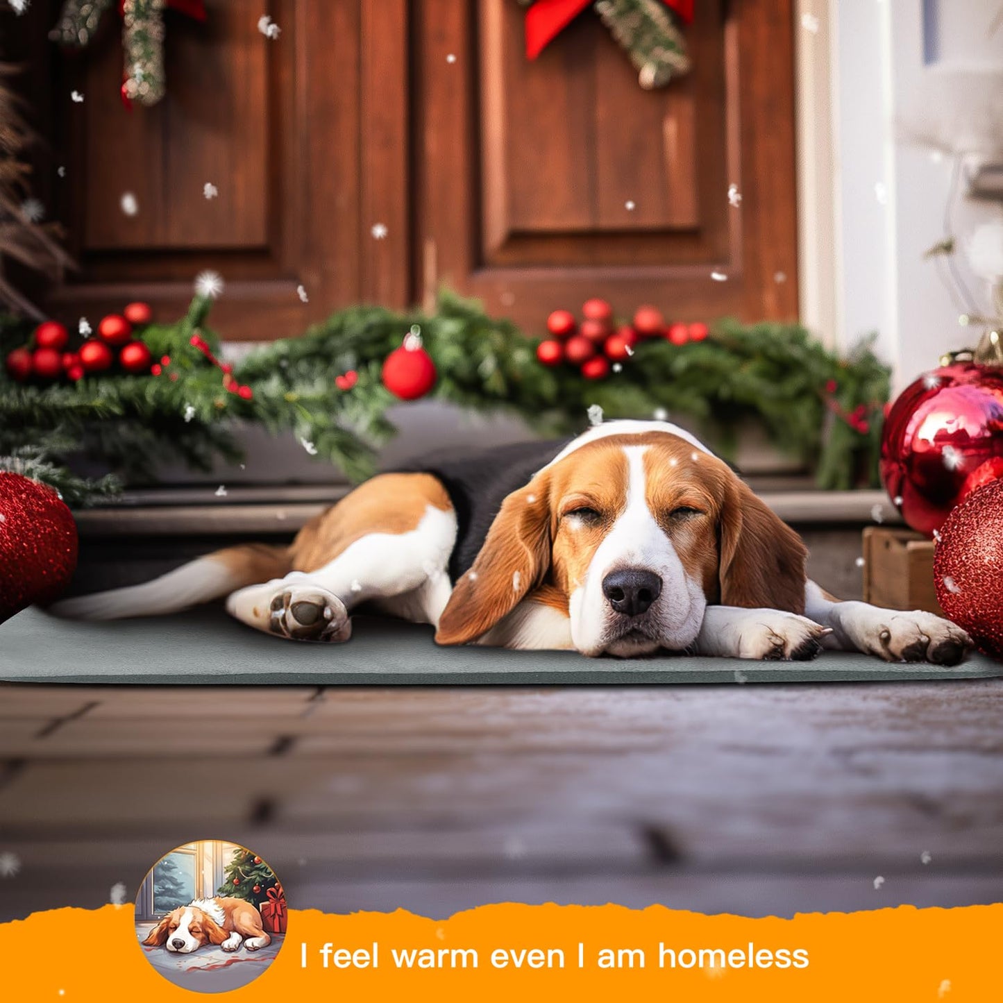 PETNF Outdoor Pet Heating Pads for Dog,Soft Electric Blanket Auto Temperature Control,Heated Mat for Dog House,Whelping Supply for Pregnant New Born Stray Feral Cat Puppy,Safe