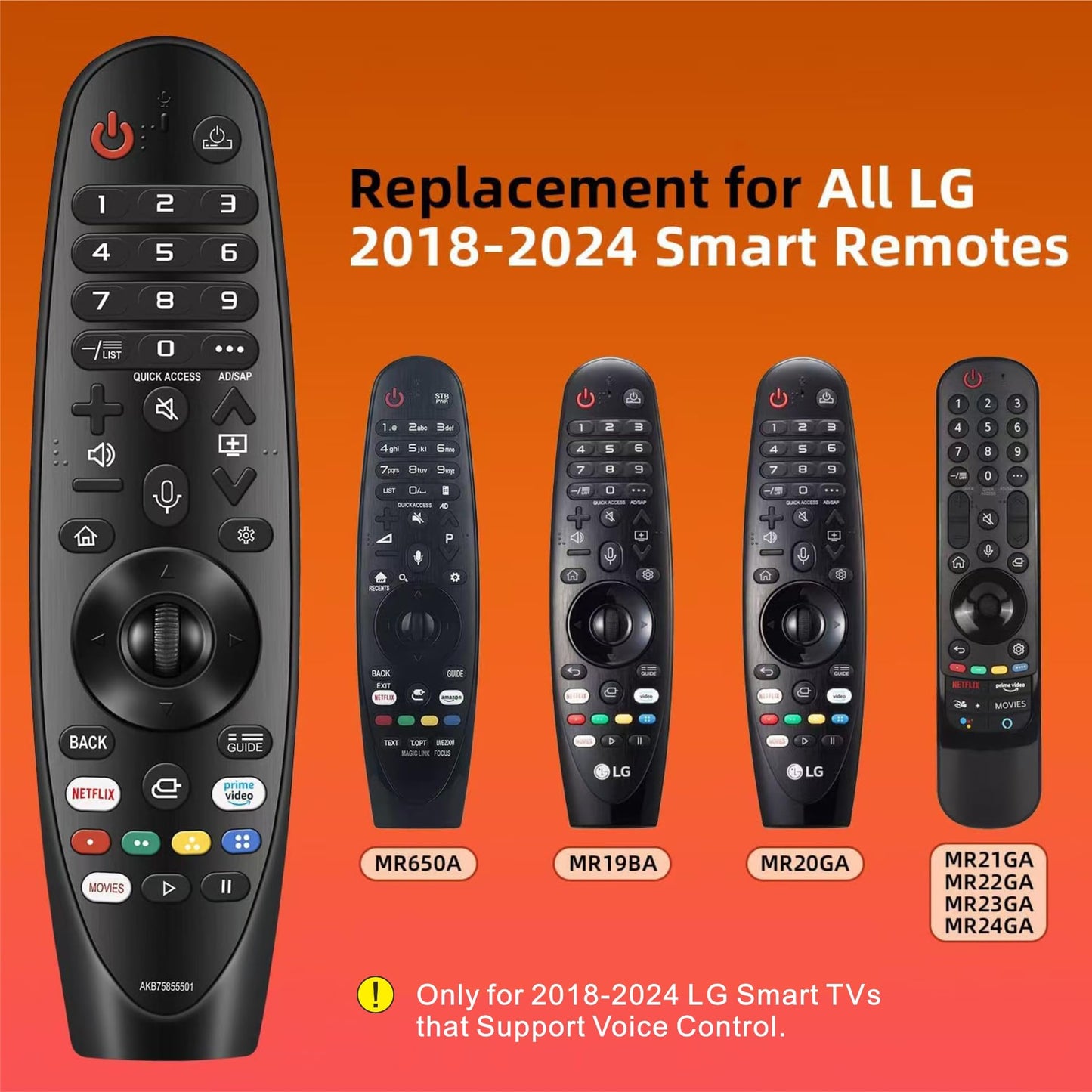 Replacement for Sony TV Remote, for All 2019-2025 Sony Remote Control for Bravia Smart TV with Voice Control. for Bravia XR/XBR/KD/K Series Google/Android TVs. 1-Year Warranty.