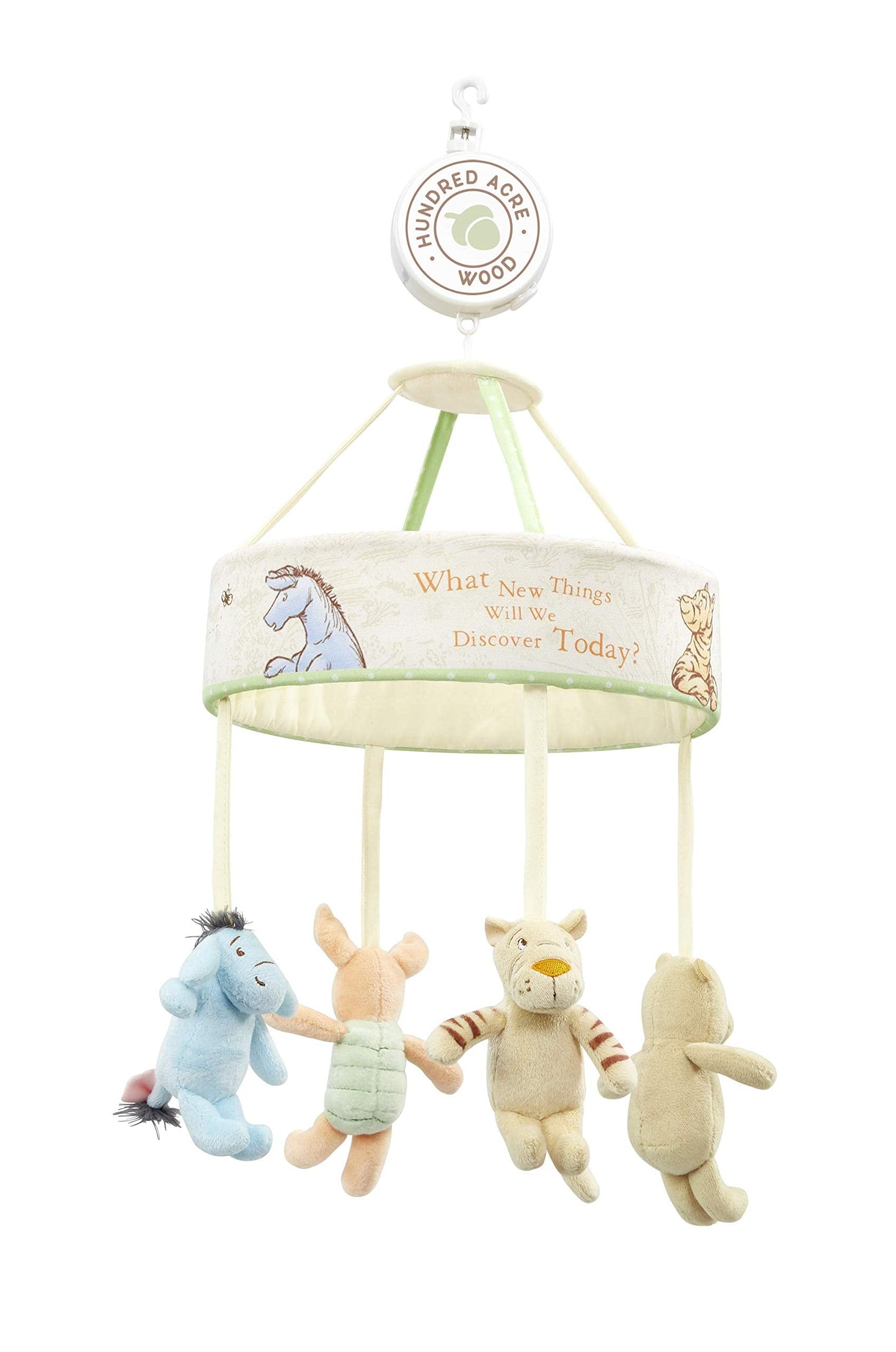 Rainbow Designs Winnie The Pooh Baby Mobile with Rotating Characters & Lullaby - Nursery Cot Decoration - Soothing Sleep Aid with Pooh, Piglet, Tigger & Eeyore - Charming Winnie The Pooh Gift