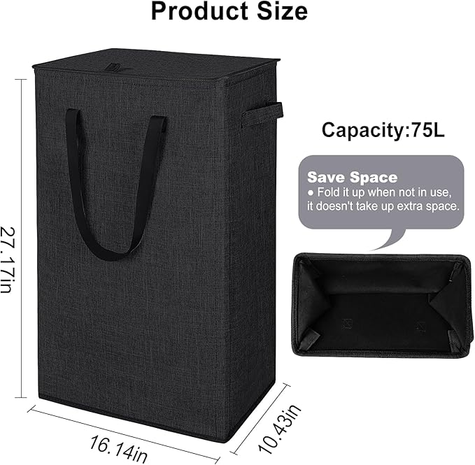 Odonata 75L Slim Laundry Hamper