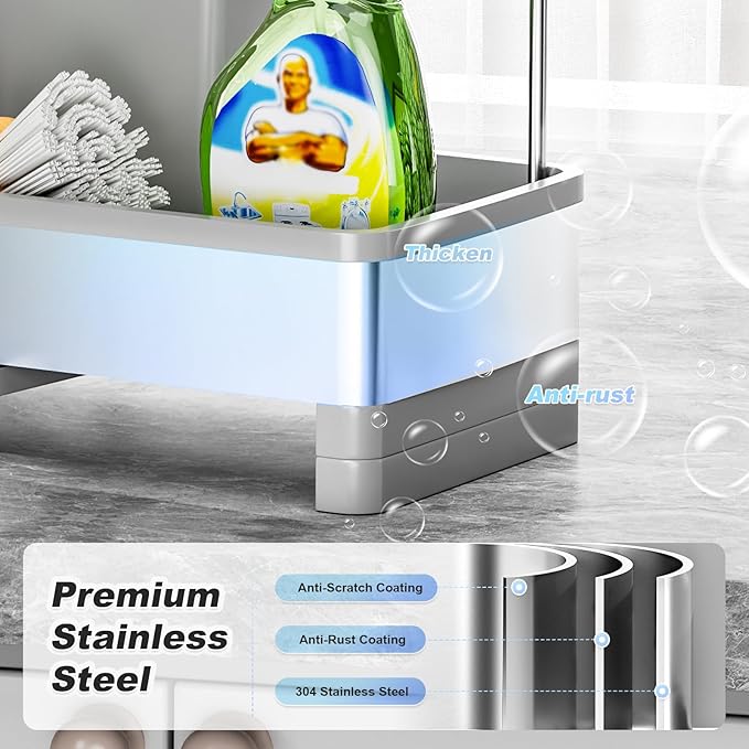 Ewaiira Stainless Steel Sink Caddy, Sponge Holder