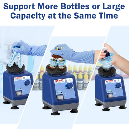 FOUR E'S SCIENTIFIC Laboratory Vortex Mixer, Mini Vortex Shaker, 0-3000rpm, Touch & Continuous Function Paint Mixer, with 100pcs 7/32inch Paint Mixing Balls & 1 pcs Platform Pad, for Acrylic Paints