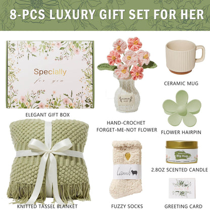 OHATOS Sympathy Gift Baskets for Women, Get Well Soon Care Package Self Care Birthday Gifts for Women, Thinking of You Inspirational Basket After Surgery for Her Wife Mom Friend Sister Girlfriend