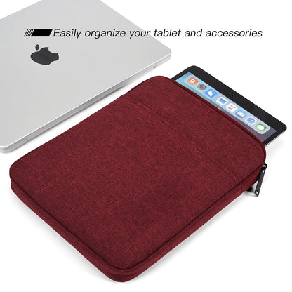 Tablet Sleeve Bag for 10.9 inch New iPad 10th/ 11 inch iPad Pro / 10.2" iPad / 10.9" iPad Air 5 4/10.5 Pro Air, Samsung Galaxy Tab A8 10.5" Protective Case Pouch, Fit Apple Smart Keyboard, Wine Red
