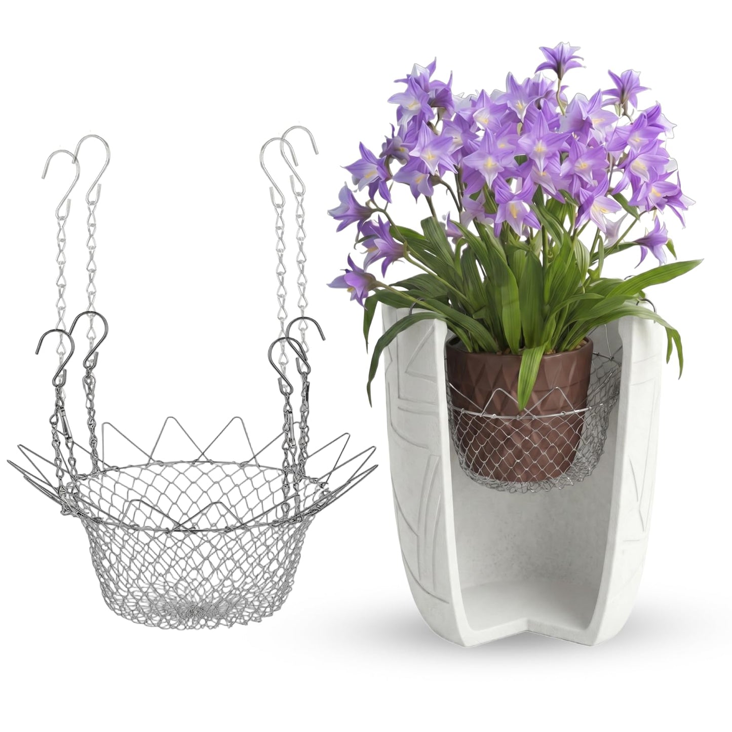Vilarihor Adjustable Plant Risers for Inside Pots, Planter Insert for Large Pots, Suitable for Tall Planters with a Top Opening of 12–18 Inch; Used As a Riser; Indoor and Outdoor Planter Accessory