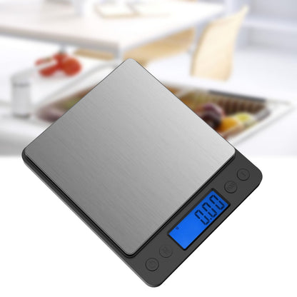 Ascher Electronic Portable Digital Weighing Scale with Back-lit LCD Display 500x0.01g Black