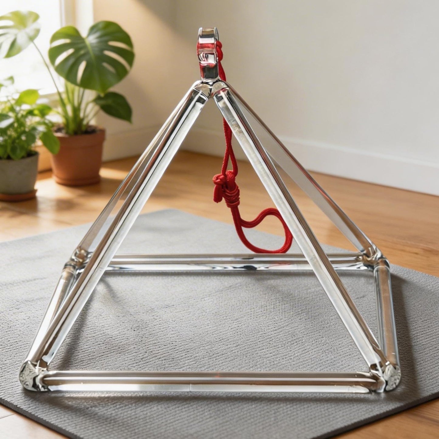 Sound Healing Quartz Clear Crystal Singing Pyramid 4 inch -Healing Musical Instrument