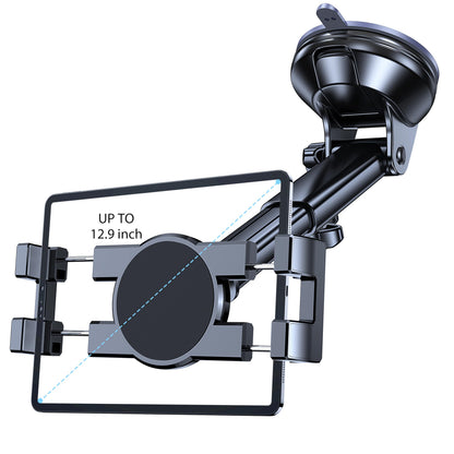 Tablet Holder for Car iPad Holder for Car【Windshield+Dash】Suction Cup ipad Mount for Truck Stand【360° 】Tablet Car Mount soporte de telefono para carro for All 4.7"-12.9" Apple iPad Samsung Galaxy Tab