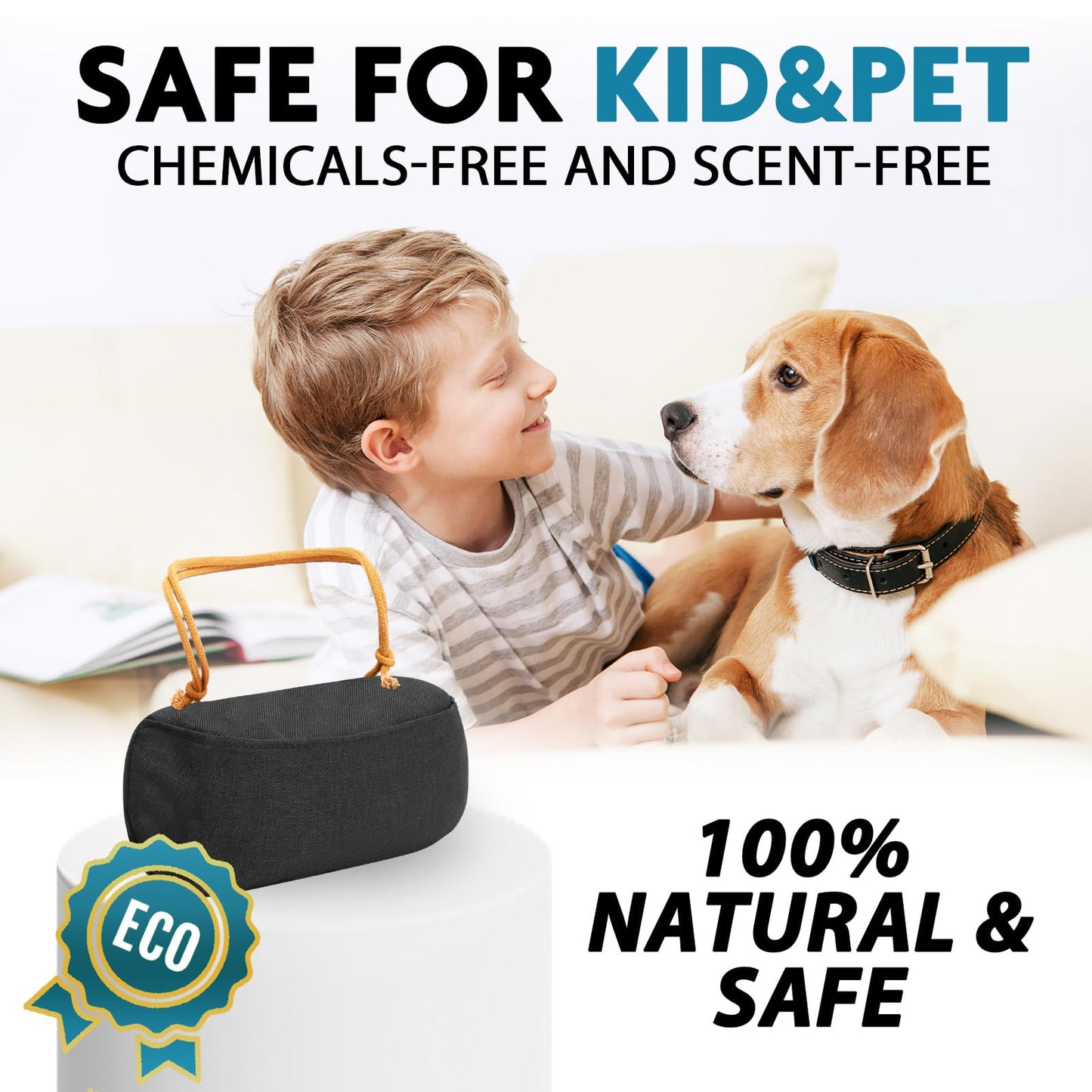 Timgle 1 Pack Car Air Freshener, Lasts 365+ Days, No Chemicals 100% Activated Bamboo Charcoal Fragrance, Free Deodorizer, Natural Auto Odor Eliminator, Purifier, Neutralizer (Khaki Strap)