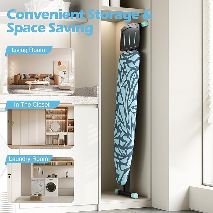APEXCHASER Ironing Board Full Size, Iron Board and Ironing Board Set Height