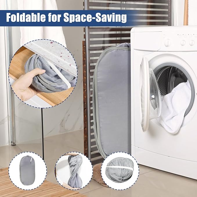 Collapsible Laundry Baskets, Upgrade Pop Up Laundry Hamper
