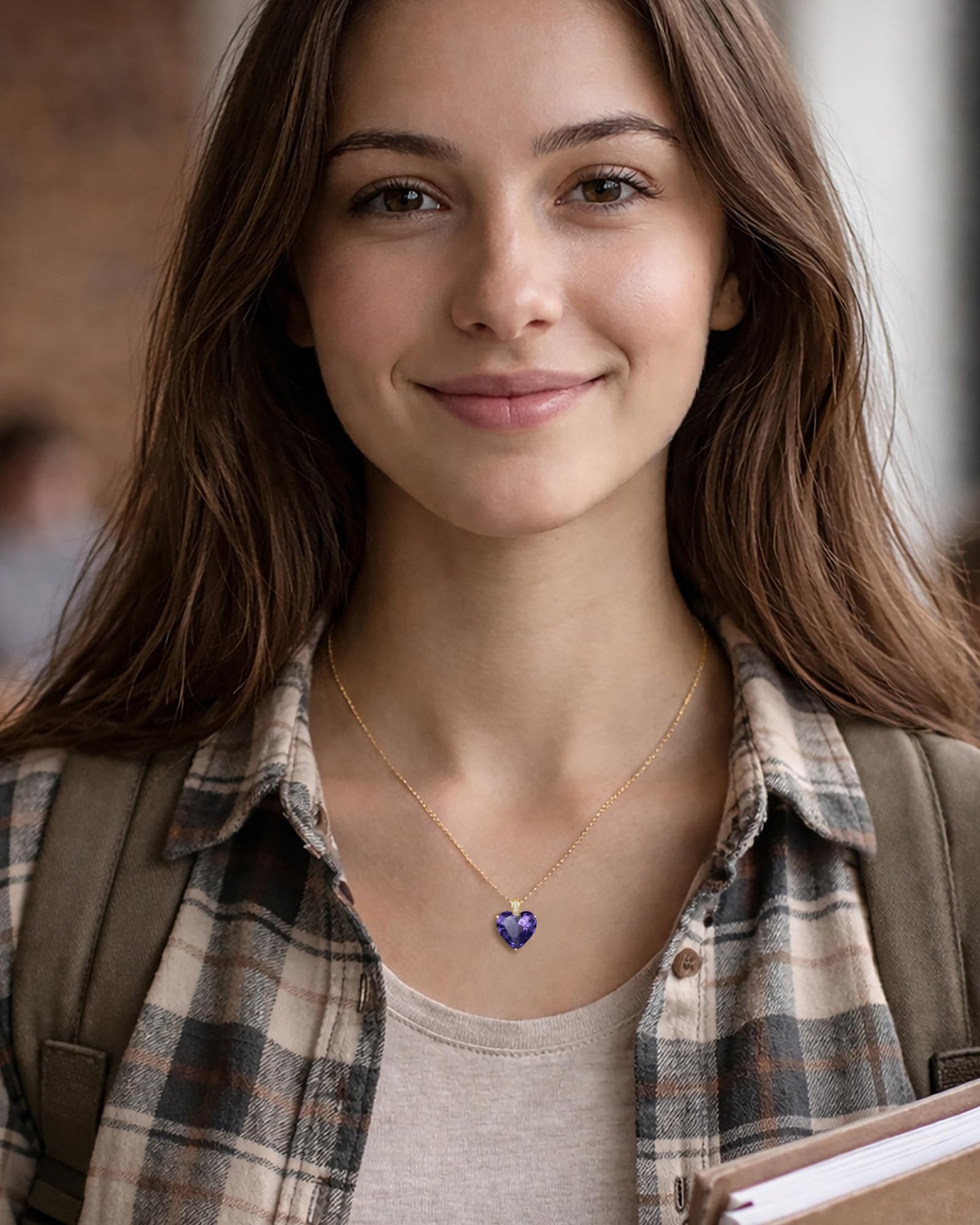 MIDDLUX February Birthday Gifts for Women, Amethyst Jewelry for Women, Amethyst Necklace for Women, February Birthstone Necklace, Purple Necklace