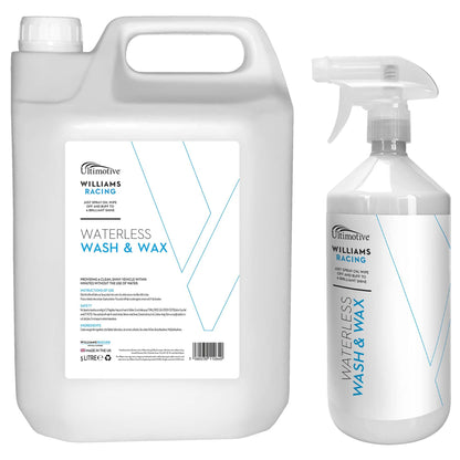 Williams Racing Waterless Wash and Wax Car Cleaning kit 1L + 5L re-fill bottle