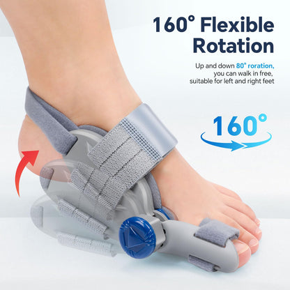 2 Pack Bunion Corrector for Men Women, Toe Splints for Straightening, Adjustable Knob Toe Splint with Silicone Pads, Big Toe Straightener Corrector, Bunion Relief Brace with Dual Toe Straps, Night & Day Use