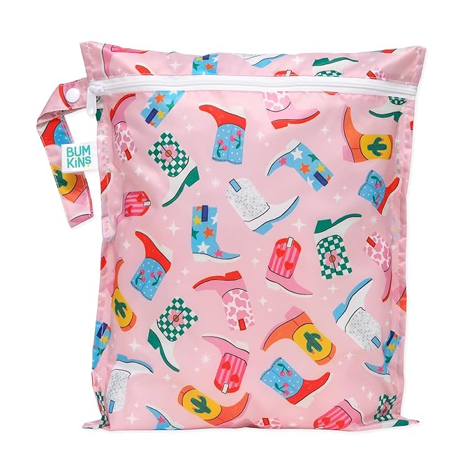 Bumkins Waterproof Wet Bag for Baby, Swim Suit, Cloth Diapers, Pump Parts