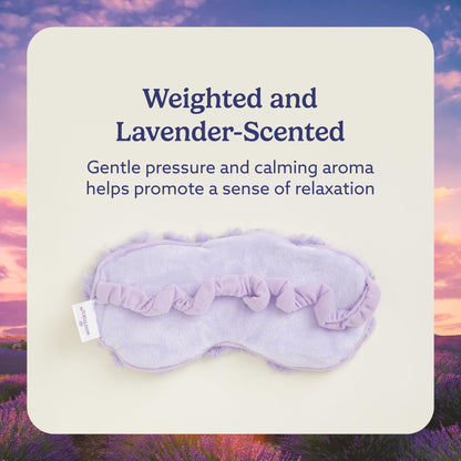 warmies Microwavable Eye Mask for Warmth & Comfort - Heating & Cooling Compress for Calming Relaxation - Weighted & Heated Eye Mask with Scented Lavender for Sleeping - Gray