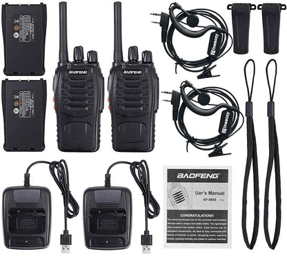 Nineaccy walkie talkie 2 way radio long range,16 Channel Portable walkie talky adult,rechargeable walkie talkies long distance Handheld Transceiver with LED light and earpiece