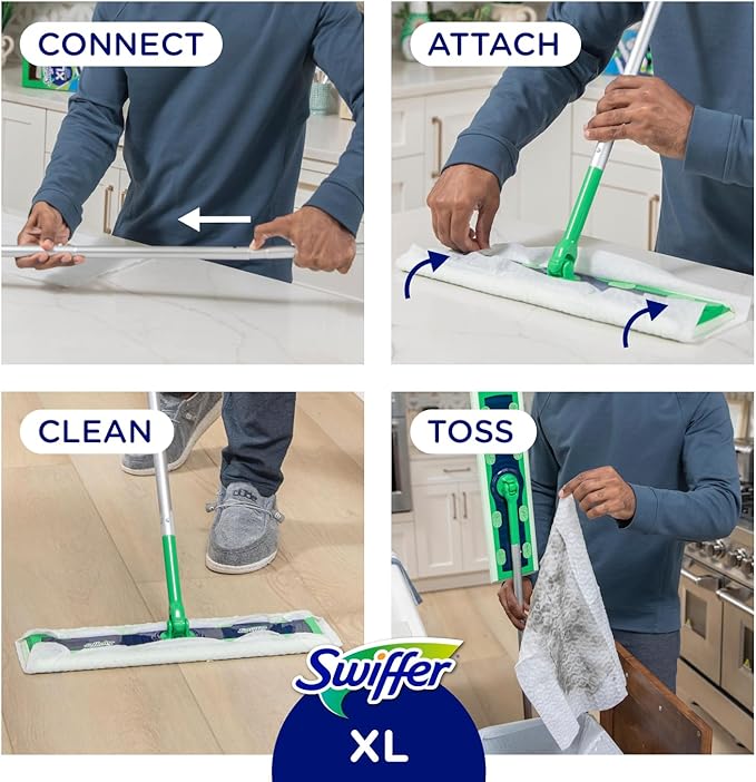 Swiffer Sweep + Mop XL, Broom & Mop Alternative, Floor Cleaner