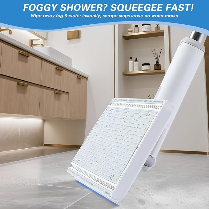 Disposable Dust Mop with 3 Shiny Cleaning Wipe Cloths, 360°Spin No Wash Mop