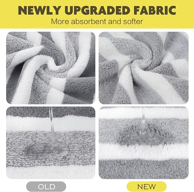 KinHwa Microfiber Hand Towels for Bathroom Soft and Absorbent Face Towels Grey