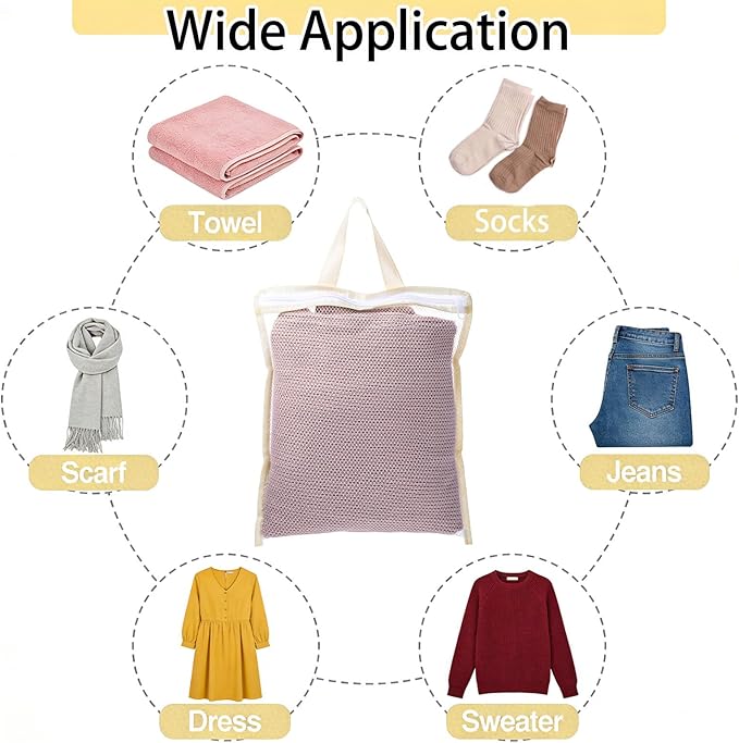 4Pcs Small Mesh Laundry Bags for Delicates Hanging Mini 12 x 10 Inches Durable