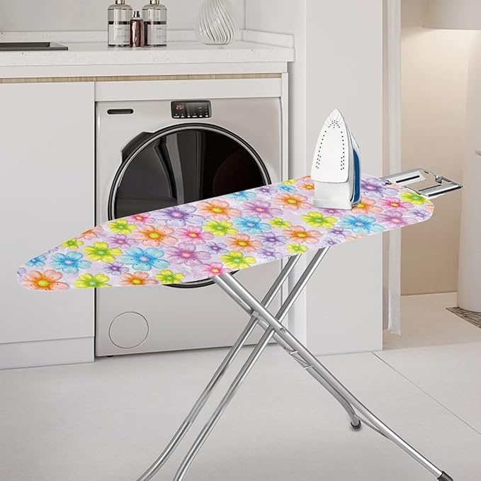 Sprowallow Colorful Flowers Ironing Board Cover and Pad Full Size Ironing Board