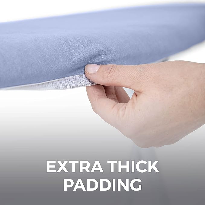 HOME GENIE Ironing Board Cover, Extra Thick Padding, Scorch Resistant Silicone