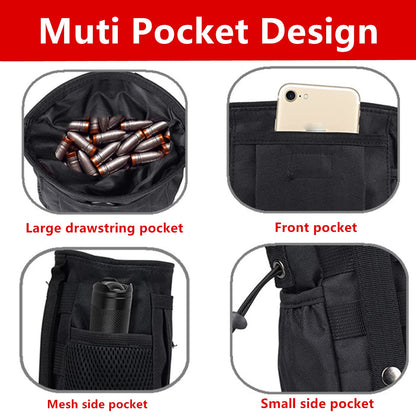 Rock Climbing Chalk Bag, goldhik Bouldering Chalk Bags with Quick-Clip Belt and 3 Pockets, Great Equipment for Rock Climbing, Gym Training, Gymnastics, Weightlifting